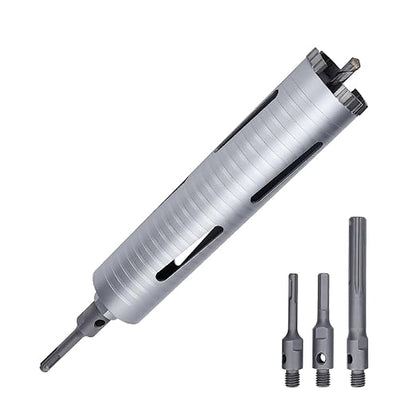 2-1/4 inch Diamond Dry Core Drill Bit, 10" Drilling Depth, 5/8"-11 Thread Core Drill Bit for Concrete Masonry Brick Block, Includes 3 Adapters SDS Plus, SDS Max and Hex (2-1/4 inch)