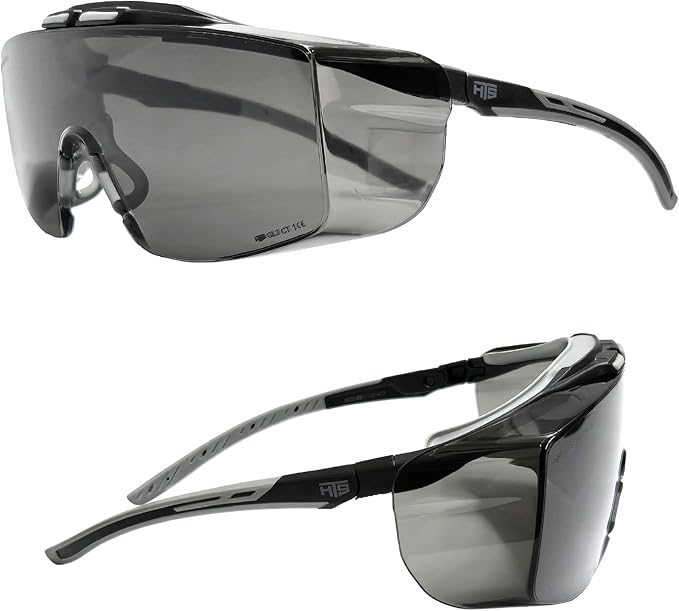 HTS HUNTERSKY HUNTERSKY ANSI Z87 Anti Fog Lab Safety Glasses Fit Over Eyeglasses Up to 1.88 inch 100% UV Protective Goggles