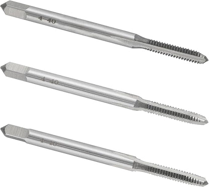4-40 UNC Hand Tap Right Hand, 4 x 40 Threading Hand Tap 3Pcs