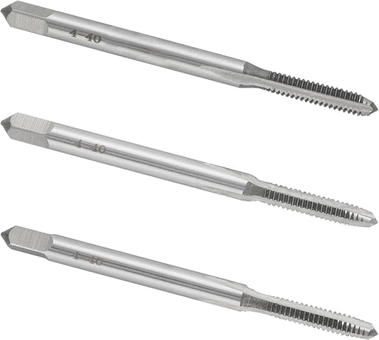 4-40 UNC Hand Tap Right Hand, 4 x 40 Threading Hand Tap 3Pcs