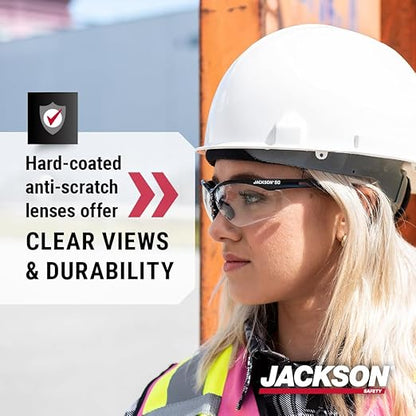 Jackson Safety SG Safety Glasses – Eye Protection for Men and Women – ANSI Z87.1 (Pack of 12)