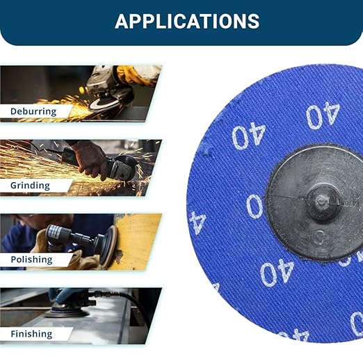 Benchmark Abrasives 3 Inch Sanding Discs Quick Change Green Zirconia, Male R Type Backing - Drill & Die Grinder Sanding Disc for Deburring Polishing Rust Remover for Metal (500 Pack) - 60 Grit