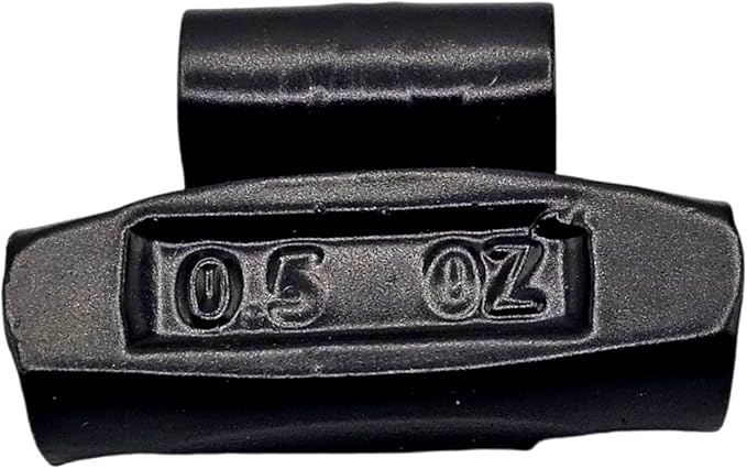 C-HORSE 100Pcs MC Series Clip on Wheel Weights Black Coated Assortment for Hammer Type Rim Balancers, 0.25oz, 0.50oz, 0.75oz, 1.0oz, 25pcs for Each Size Fit for Steel Wheel (MC Style, 0.25-1)