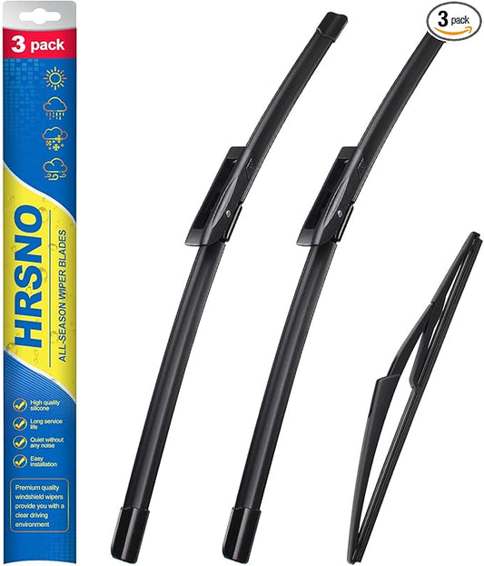 18"+19" Windshield Wipers With 10" Rear Wiper Blade Sets Automotive Replacement for Mini Cooper 2013,Easy For Installation (Pack of 3)