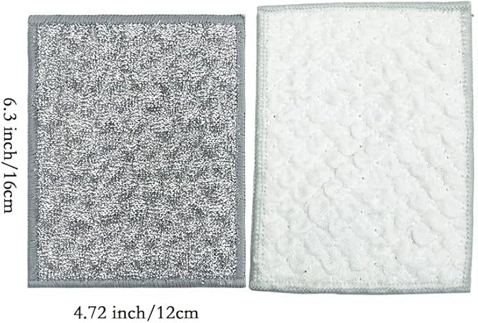 xingjieyun New Scratch-Resistant Multi-Functional Metal Wire Dish Cloth, Double-Sided for Wet and Dry use, Suitable for Washing Dishes, cookware, Sinks, stoves, and Kitchen Cleaning(2PCS)
