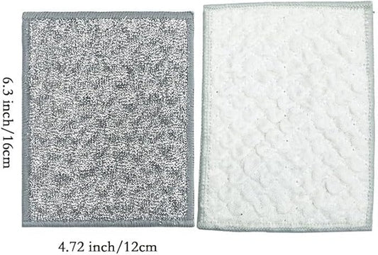 xingjieyun New Scratch-Resistant Multi-Functional Metal Wire Dish Cloth, Double-Sided for Wet and Dry use, Suitable for Washing Dishes, cookware, Sinks, stoves, and Kitchen Cleaning(2PCS)