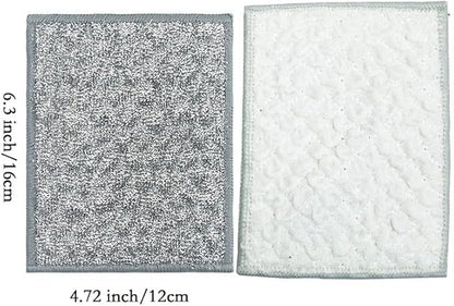 xingjieyun New Scratch-Resistant Multi-Functional Metal Wire Dish Cloth, Double-Sided for Wet and Dry use, Suitable for Washing Dishes, cookware, Sinks, stoves, and Kitchen Cleaning. (5PCS)