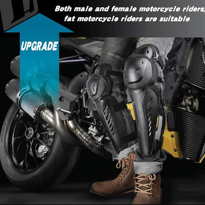 Tempsnow Knee and Shin Guards Motorcycle Protective Gear for Adults Hard Collision Avoidance Motocross Racing Knee Protector Shin Guards Motorbike Knee Guards Shin Protector