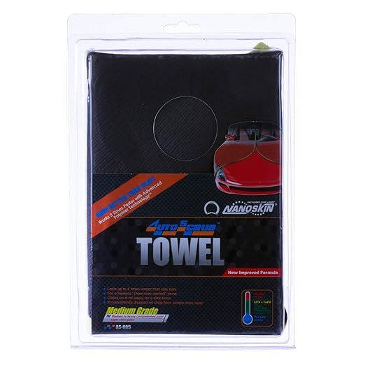 Nanoskin AUTOSCRUB Surface Prep Towel Medium Grade- Patented Clay Bar Replacement Tool to Remove Embedded Contaminants Before Wax & Coating | Safe for Painted Surface, Glass, Plastic, Metal & More 12" x 12"