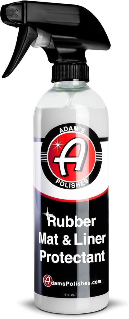 Adam's Polishes Rubber Mat & Liner Protectant (16 fl. oz) - Rubber Floor Mat Protective Spray Car Detailing | Non-Sticky, Non-Greasy, Non-Slip Formula | Restores Mats, Truck Bed Liners, Trunk & More