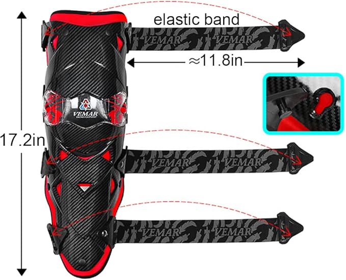 Tempsnow Knee and Shin Guards Motorcycle Protective Gear for Adults Hard Collision Avoidance Motocross Racing Knee Protector Shin Guards Motorbike Knee Guards Shin Protector