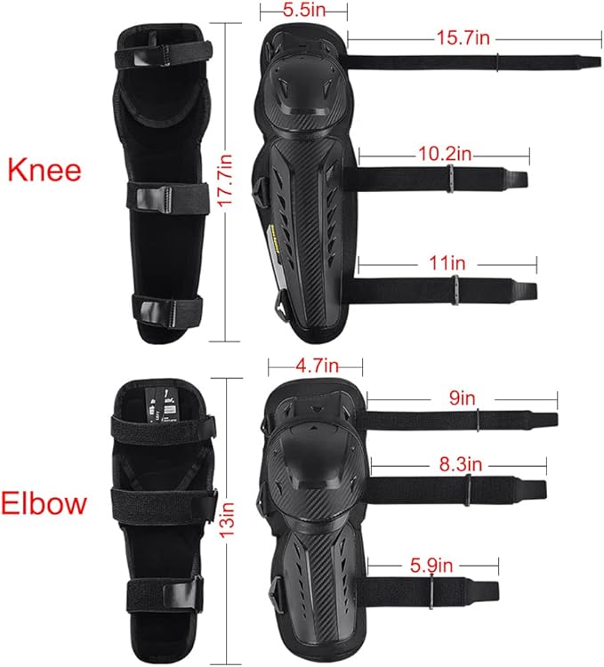 Tempsnow Knee and Shin Guards Motorcycle Protective Gear for Adults Hard Collision Avoidance Motocross Racing Knee Protector Shin Guards Motorbike Knee Guards Shin Protector