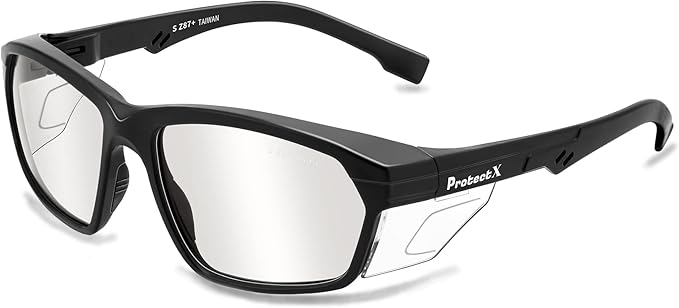 ProtectX Classic Safety Glasses, Anti-Fog Scratch Resistant Lenses, Protective Eyewear for Work, Indoor/Outdoor, ANSI Z87.1