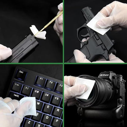ILANSIN 3000/1500PCS Gun Cleaning Patches+CLP Oil,2"x2" Lint Free Gun Cleaning Cloth,Professional Wipes for Shot Pistol/All Caliber of Firearms.Store in Box Can Store Gun Cleaning Kit,Choose Your Set