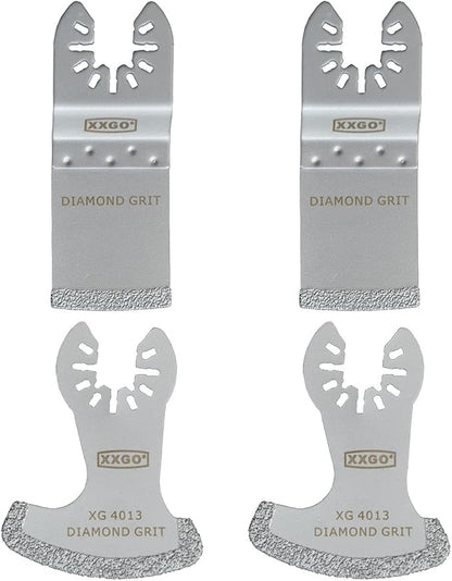 XXGO 4 Pcs Diamond Oscillating Multi Tool Blades for Removing Grit Grout XG4202S