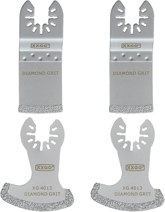 XXGO 4 Pcs Diamond Oscillating Multi Tool Blades for Removing Grit Grout XG4202S