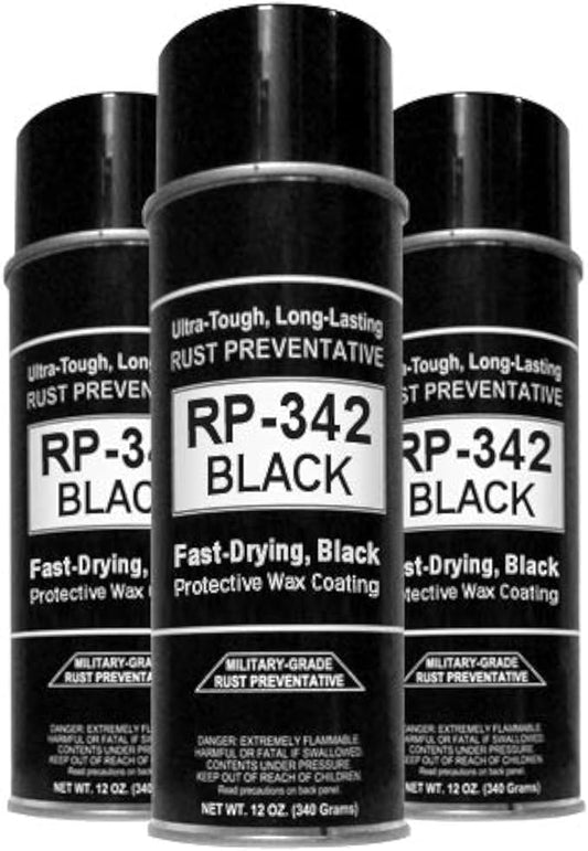 Cosmoline RP-342 Black Rust Preventive Spray (Military-Grade) 3-Cans