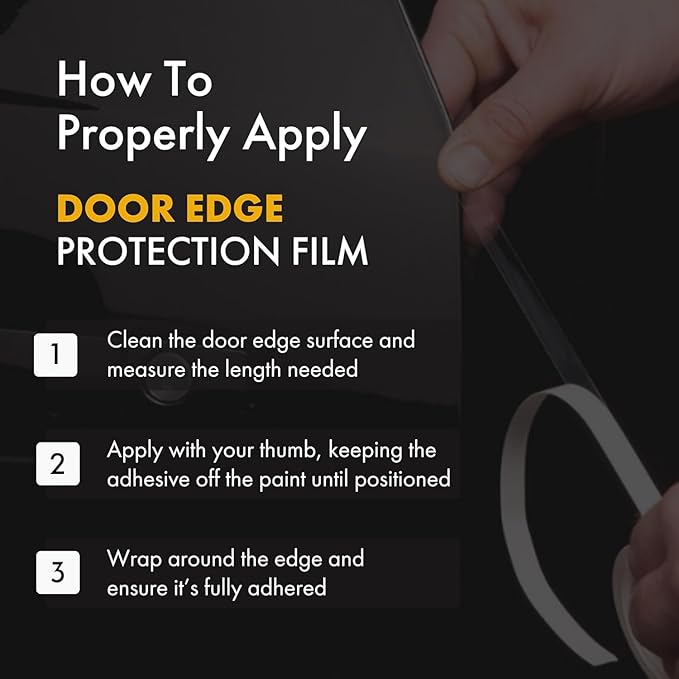 XPEL Door Edge Guard Protection Film Roll, 3/8" x 12' - Car or Truck Doors, Protective Barrier Against Minor Scratches, Paint Chips, Door Edge Impact, and Dings - Prevents Damage and Possible Rust