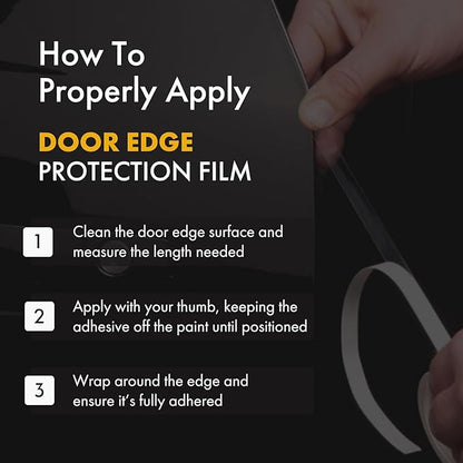 XPEL Door Edge Guard Protection Film Roll, 4-18" Strips - Car or Truck Doors, Protective Barrier Against Minor Scratches, Paint Chips, Door Edge Impact, and Dings - Prevents Damage and Possible Rust
