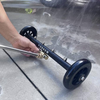 GDHXW Multipurpose Undercarriage Cleaner Surface Cleaner 16 Inch Underbody Car Wash Water Broom with 3 Pieces Extension Wand 5 Nozzle,for Pressure Washer