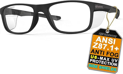 HTS HUNTERSKY TR90NZZ Safety Glasses with Side Shield Small Size Women Men ANSI Z87 Anti Fog Scratch Resistant Lab Pickleball