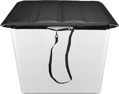 Bucket Truck Parts Folding Hard Top Bucket Cover That Holds Up Even If Water Pools, Nylon Strap with Buckle for Quick Fastening, Fits 28"x45" Edge to Edge