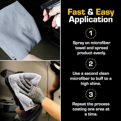 Ethos Ceramic Speed Wax - Ceramic Coating for Cars - Ceramic Coating Car Wax Spray - Ceramic Car Wax Polish Hydrophobic Top Coat Polish Formulated With Reactive Sio2 Copolymers