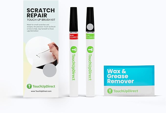 TouchUpDirect 1D6 Silver Sky Metallic Compatible with Toyota Exact Match Scratch Repair Touch Up Paint - Brush Kit