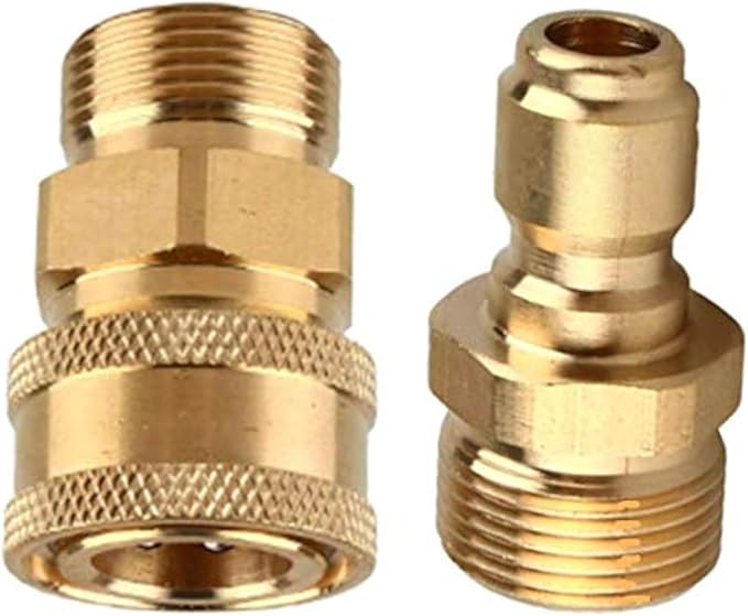 Pressure Washer Adapter Set,M22-15mm Male Thread Fitting, 3/8" Quick Connect kit,5000 PSI