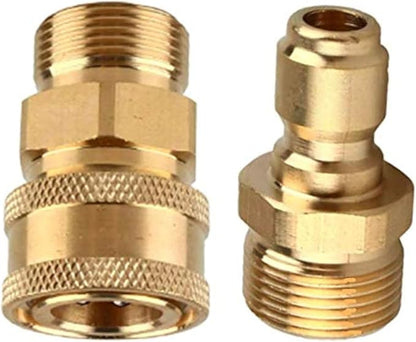 Pressure Washer Adapter Set,M22-15mm Male Thread Fitting, 3/8" Quick Connect kit,5000 PSI