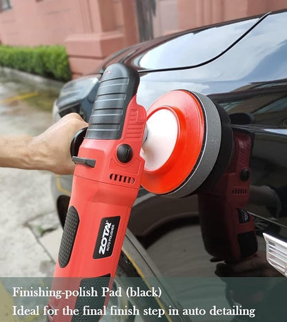 Rotary Polisher, 1200W Double Torque 6-inch/7-inch Car Polisher, 6 Variable Speed 1100-3050RPM Buffer with Soft Start