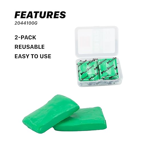 Maxshine 2-Pack Magic Clay Bar (50g Each) Heavy Grade Material for Car Clay Bar Auto Detailing - Cleans & Removes Surface Contaminants Paintwork, Glass, Plastic, Metal Surface (2-Pack Heavy Grade)