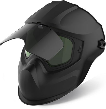 Shine STAWAR Grinding Face Shield, Lightweight Cutting Face Shield with Anti-Fog & Scratch Resistance Lens Face Shield Mask for Grinding, Cutting, Woodworking (DIN 1, Black)