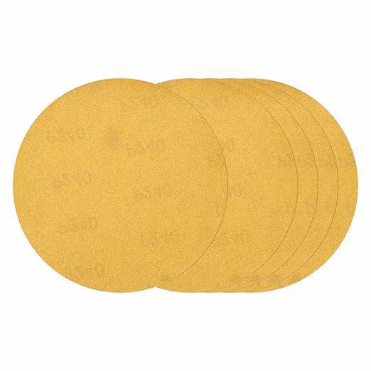 Kozelo 25 Pcs Sanding Discs 8-7/8 Inch 240 Grit Hook and Loop Random Orbital Sandpapers Suitable for Drywall Sander Wood Metal Furniture, Yellow