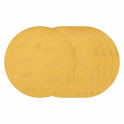 Kozelo 25 Pcs Sanding Discs 8-7/8 Inch 240 Grit Hook and Loop Random Orbital Sandpapers Suitable for Drywall Sander Wood Metal Furniture, Yellow