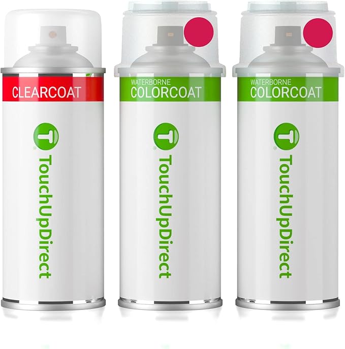 TouchUpDirect U6 Red Candy Tricoat Compatible with Ford Exact Match Touch Up Paint Aerosol - Essential Kit