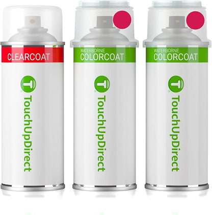 TouchUpDirect U6 Red Candy Tricoat Compatible with Ford Exact Match Touch Up Paint Aerosol - Essential Kit