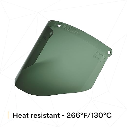 3M Polycarbonate Faceshield WP96C, Dark Green, 82702-00000, Pack of 1