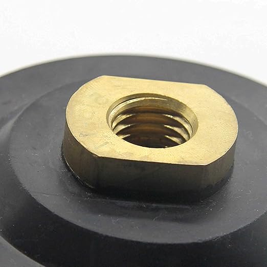 KEEYWOLT 4 Inch Polishing Backing Pad Rubber Backer for Diamond Polishing Pad Holder Hook and Loop Connector 5/8"-11 Thread