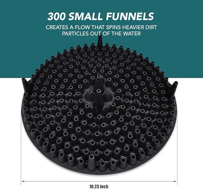 WASH&WHIPS Pit Stop Particle Interceptor for Car Wash - Innovative Interceptor Funnel Technology Separates Abrasive Dirt & Debris from Wash Water, Black 2 (Pack)