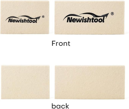 NEWISHTOOL Wool Felt Squeegee for Window Tinting, 2 Sizes Shrink Wool Squeegee, Scratch-Free Soft Window Tint Applicator