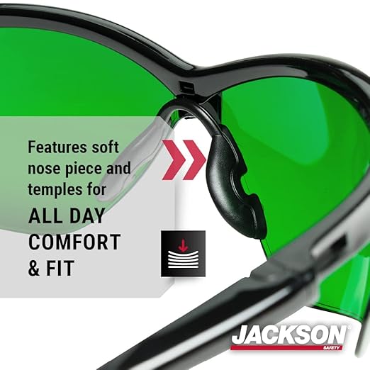 Jackson Safety SG Safety Glasses – Eye Protection for Men and Women – ANSI Z87.1 (Pack of 12)