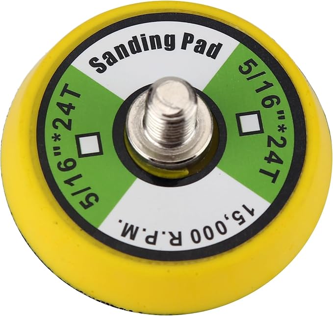 Ouya 5PCS 2-inch Thread Hook and Loop Backing Pad Buffing Plate for Air Sander and Dual Action Car Polisher 5/16"-24 Thread