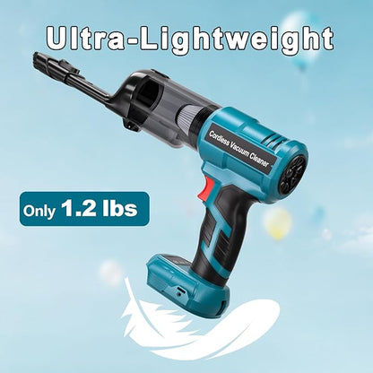 Adisipsoarin Cordless Vacuum Cleaner for Makita 18V Battery, Electric Handheld Vacuum Cleaner with 105AW Powerful Suction, Portable Vacuum Cleaner for Floor, Carpet, Car, Home (Battery Not Included)