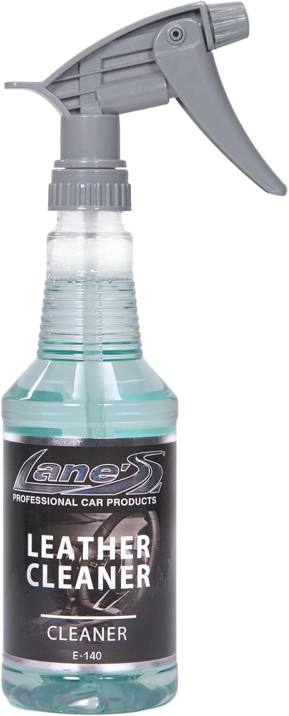 LANE'S Leather Cleaner- Leather Cleaning Spray, Automotive Leather Cleaner- Cleans Leather Pores, Removes Dirt and Grime, Keeps Leather Supple- 16 Ounces