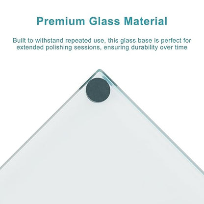 stonylab Glass Polishing Base, Electrode Polishing Support Stand for Metal Electrode Polishing, Durable and Easy to Clean