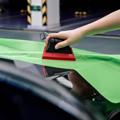 FOSHIO Red Small Squeegee Window Tint Squeegee, Non-Slip Handle Rubber PPF Squeegee, Squeegee for Window Cleaning, Shower Glass Door, Car Window Squeegee for Windshield, Mini Squeegee for Vinyl