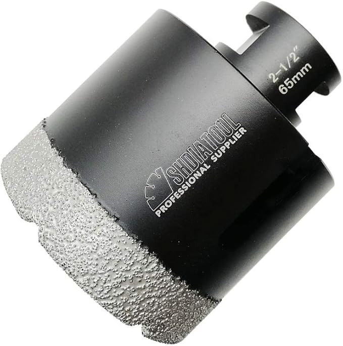 SHDIATOOL Diamond Core Drill Bits 2-1/2 Inch for Porcelain Ceramic Tile Marble 5/8"-11 Hole Saw 65mm