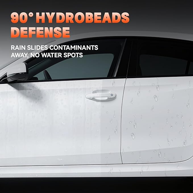 WEICA White Car Wax - Anti-Yellowing + UV Defense | Clear Coat Protection | 180g with Sponge& Microfiber Towel