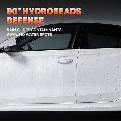 WEICA White Car Wax - Anti-Yellowing + UV Defense | Clear Coat Protection | 180g with Sponge& Microfiber Towel